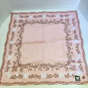 Pink and Brown Floral Scarf